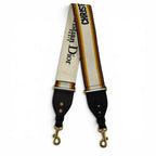 Dior Embroidery Shoulder Strap Canvas Leather Orange Black — view 2