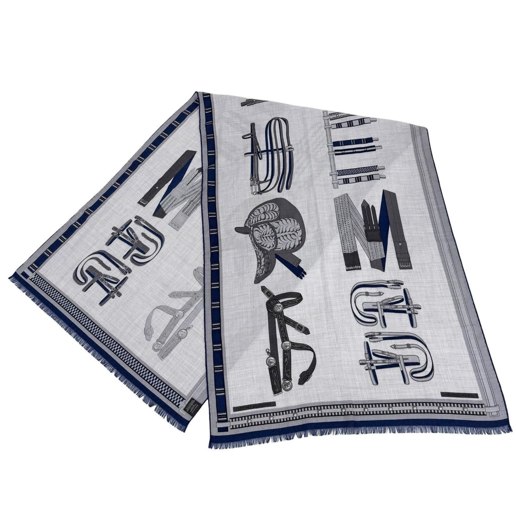 Hermes 195800 Scarves Navy — view 3