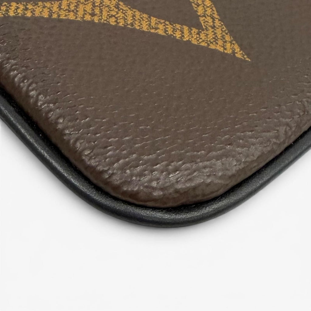 Louis Vuitton Monogram Giant Reverse Leather Pochette Trio Brown — view 6