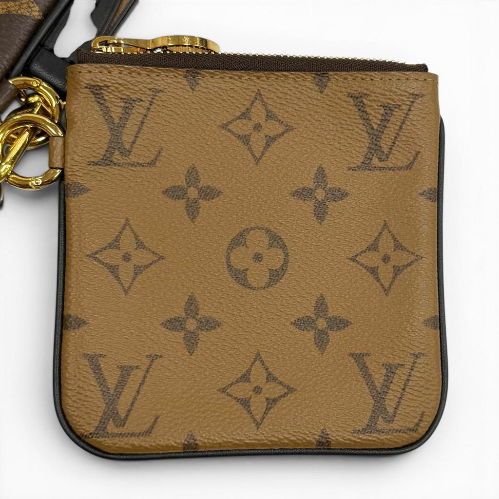 Louis Vuitton Monogram Giant Reverse Leather Pochette Trio Brown — view 7