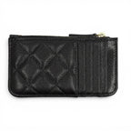 Chanel Caviar Leather CC Logo Quilted Classic Zip Fragment Case Compact Wallet — view 2