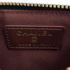 Chanel Caviar Leather CC Logo Quilted Classic Zip Fragment Case Compact Wallet — view 8