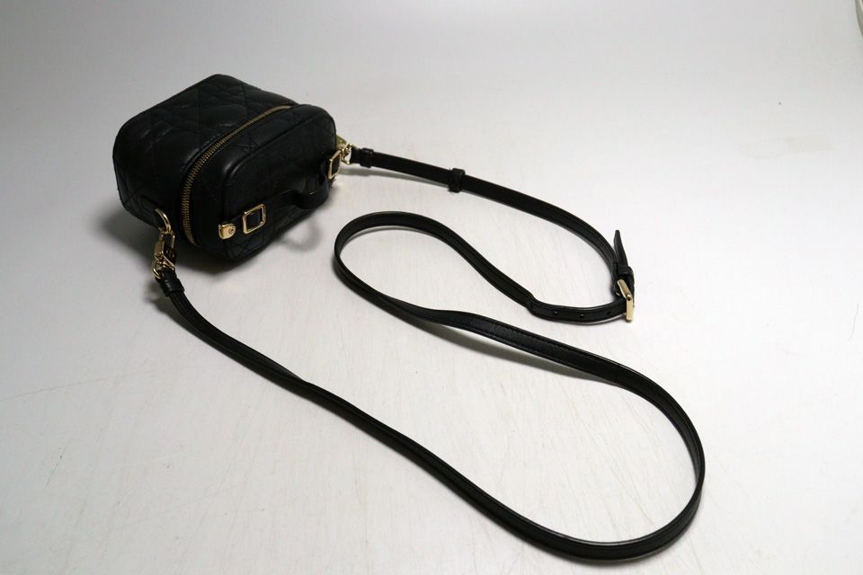 Dior Cannage Lambskin Shoulder Vanity Bag Handbag — view 5