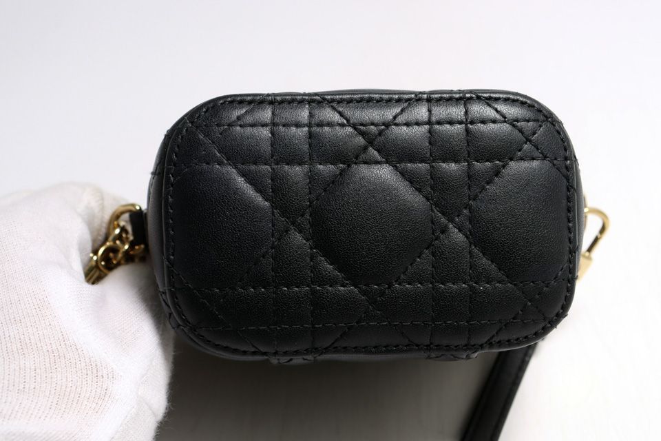 Dior Cannage Lambskin Shoulder Vanity Bag Handbag — view 3