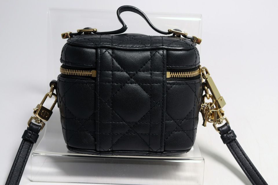 Dior Cannage Lambskin Shoulder Vanity Bag Handbag — view 2