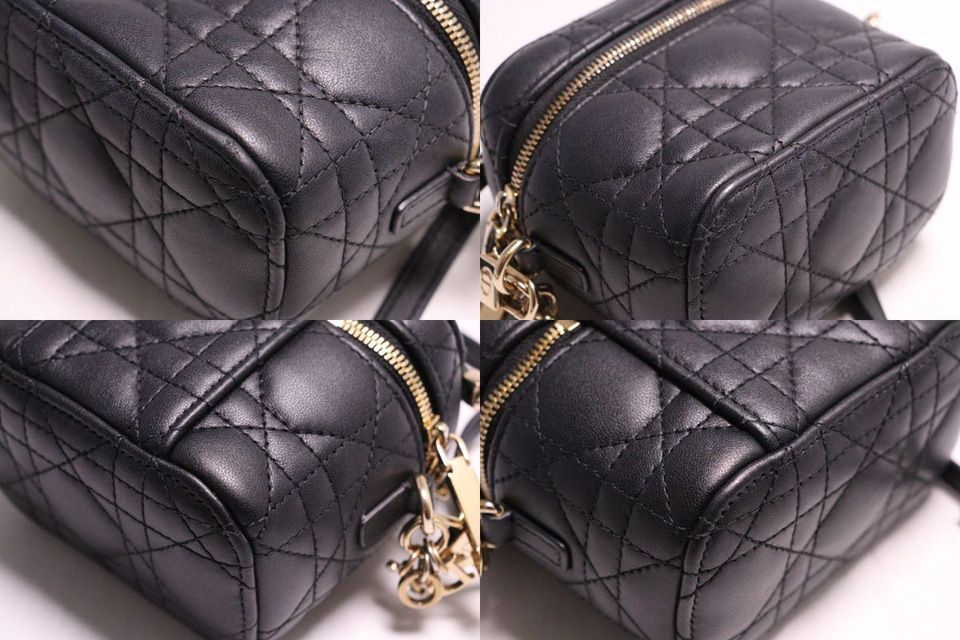 Dior Cannage Lambskin Shoulder Vanity Bag Handbag — view 4