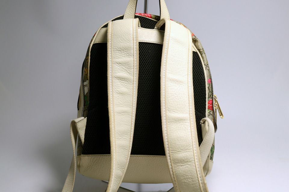 Gucci GG Supreme Flora Ophidia Small Leather Backpack — view 2