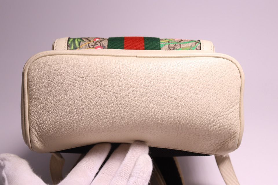 Gucci GG Supreme Flora Ophidia Small Leather Backpack — view 3