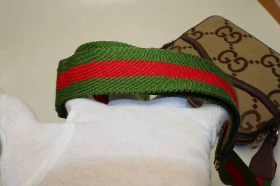 Gucci Jumbo GG Canvas Leather Shoulder — view 5