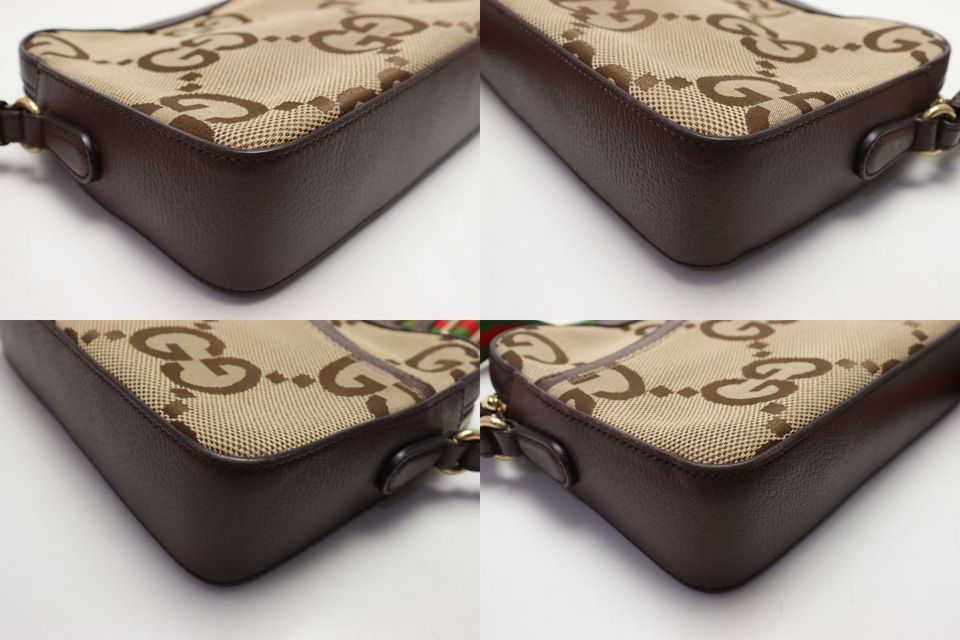 Gucci Jumbo GG Canvas Leather Shoulder — view 4