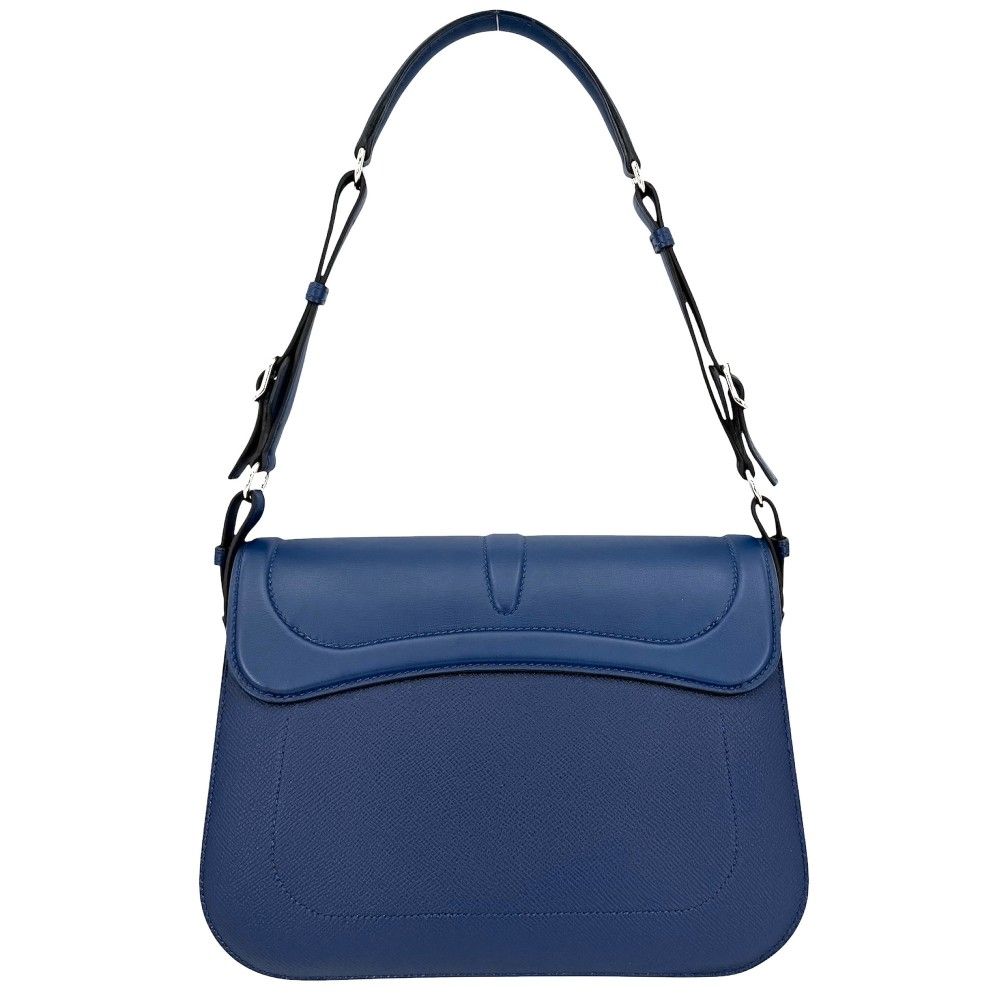 Hermes Shoulder Bag Harness Swift Epsom Blue Silver — view 2
