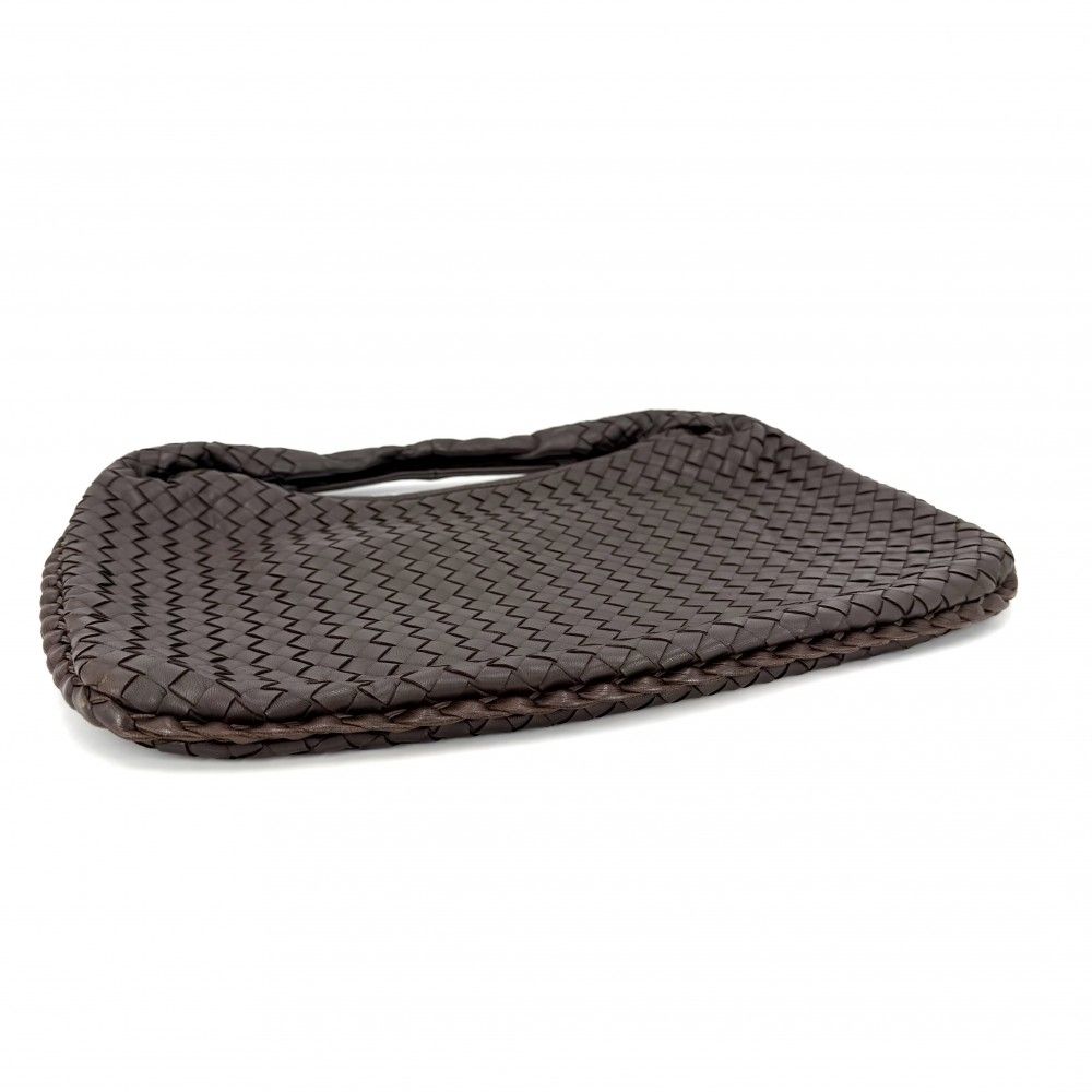 Bottega Veneta Handbag Intrecciato One Handle Leather Brown Gold — view 3