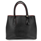Prada 2-Way Doble Shoulder Bag Crossbody Triangle Logo Leather Black Gold — view 2