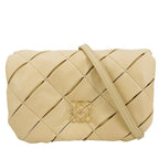 Loewe Shoulder Bag Puffer Goya Crossbody Anagram Leather Beige Gold