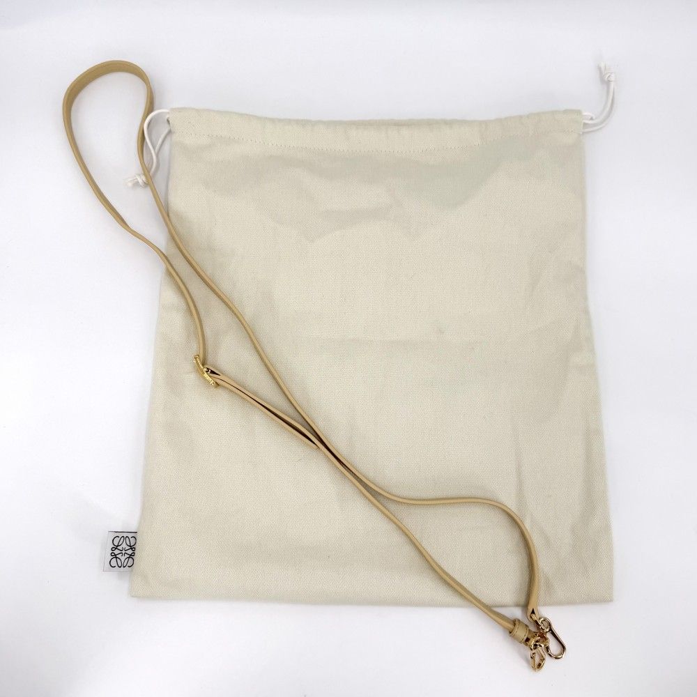 Loewe Shoulder Bag Puffer Goya Crossbody Anagram Leather Beige Gold — view 9