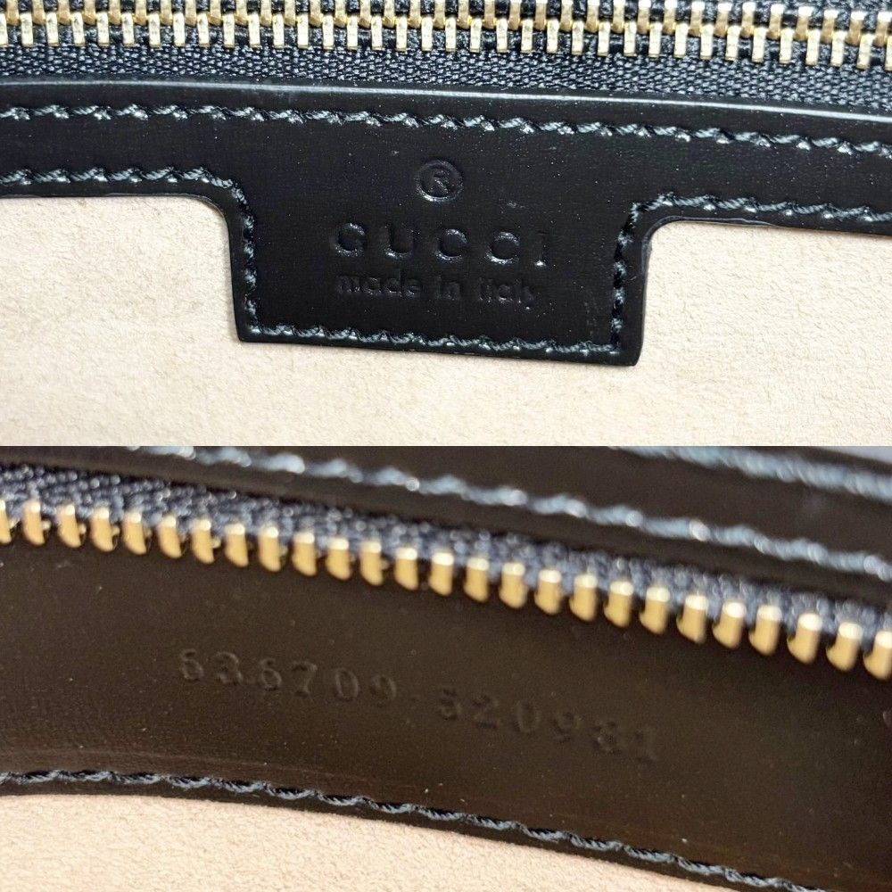 Gucci 2-Way Jackie Small Shoulder Bag ‎ Leather Black Gold — view 5