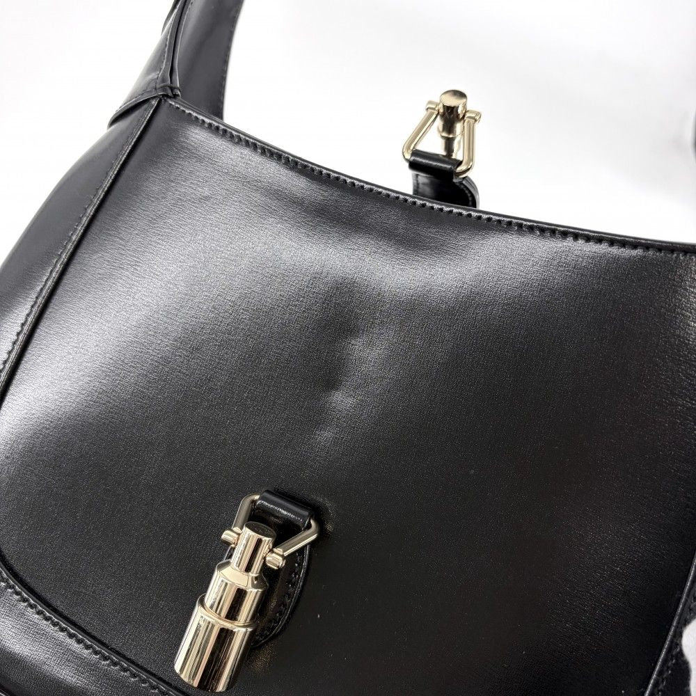Gucci 2-Way Jackie Small Shoulder Bag ‎ Leather Black Gold — view 9