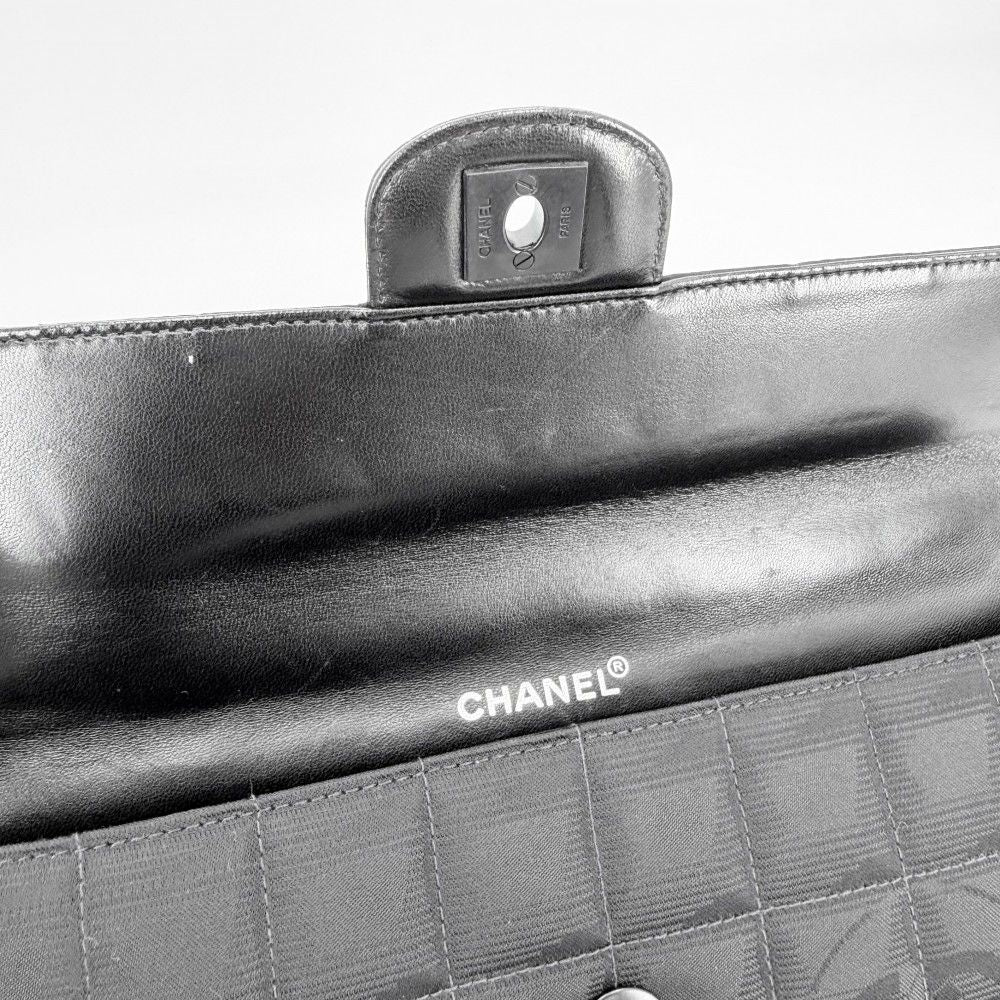 Chanel Handbag New Travel Line Chain Shoulder Choco Bar CC Logo Leather Nylon — view 6