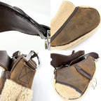 Dior Saddle Bag Galliano Era Shoulder Shearling Leather Brown Beige Silver — view 8