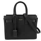 Saint Laurent Paris 2-Way Sac Dojour Nano Shoulder Bag Crossbody Leather Black