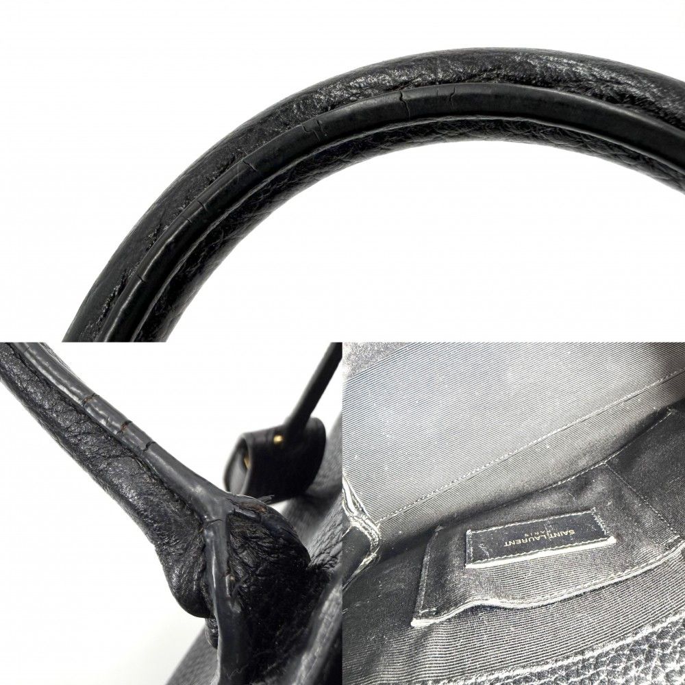 Saint Laurent Paris 2-Way Sac Dojour Nano Shoulder Bag Crossbody Leather Black — view 8
