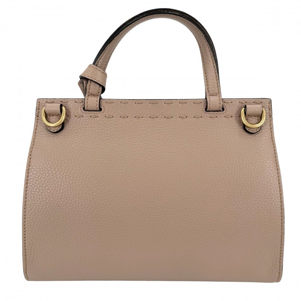Gucci 2-Way GG Marmont Shoulder Bag Crossbody Leather Pink Beige Gold — view 2