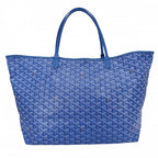 Goyard Tote Saint Louis GM Handbag Shoulder Leather Blue Silver — view 2