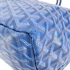 Goyard Tote Saint Louis GM Handbag Shoulder Leather Blue Silver — view 6