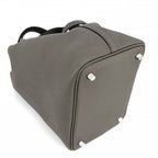 Hermes Handbag Picotin Lock PM Taurillon Clemence Gray Silver — view 3