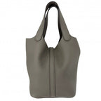 Hermes Handbag Picotin Lock PM Taurillon Clemence Gray Silver — view 2