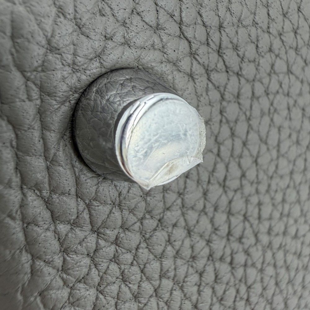 Hermes Handbag Picotin Lock PM Taurillon Clemence Gray Silver — view 6