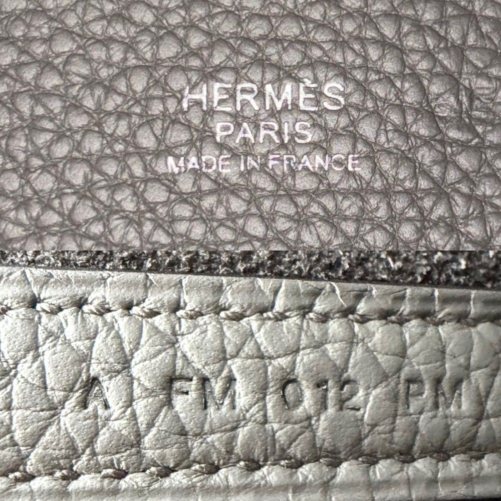 Hermes Handbag Picotin Lock PM Taurillon Clemence Gray Silver — view 5
