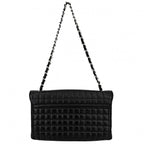 Chanel Shoulder Bag Icon Chocolate Mini Chain CC Logo Camellia Lambskin Black — view 2