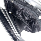 Chanel Shoulder Bag Icon Chocolate Mini Chain CC Logo Camellia Lambskin Black — view 5