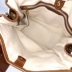 Louis Vuitton Handbag Monogram Tisse Sac Rayures PM Tote Brown Gold — view 4