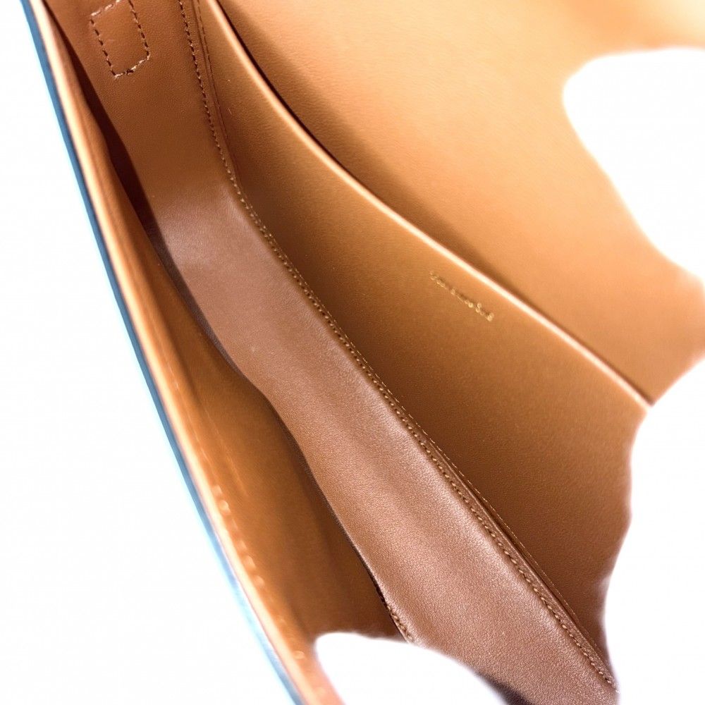 Celine Shoulder Bag Triomphe Claude Canvas Leather Brown Gold — view 4