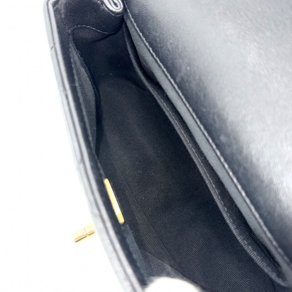 Chanel Shoulder Bag Mini Quilted Chain Turnlock Crossbody Mini Top Handle CC — view 5