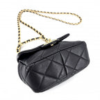 Chanel Shoulder Bag Mini Quilted Chain Turnlock Crossbody Mini Top Handle CC — view 4