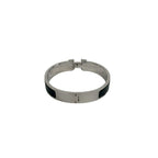Hermes Click Bangle Enamel Palladium Plated Bracelet Silver Black — view 7