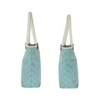 Gucci Light Blue White Gold GG Canvas Leather 002 Tote Shoulder — view 8