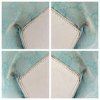 Gucci Light Blue White Gold GG Canvas Leather 002 Tote Shoulder — view 3