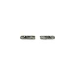 Fendi O-lock Earrings FF Logo Motif Crystal Plated Silver — view 6