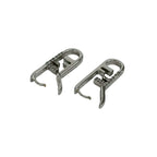 Fendi O-lock Earrings FF Logo Motif Crystal Plated Silver — view 4