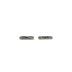Fendi O-lock Earrings FF Logo Motif Crystal Plated Silver — view 5