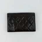 Chanel Cambon Line CC Logo Wallet Leather Dark Brown Orange Vintage — view 2