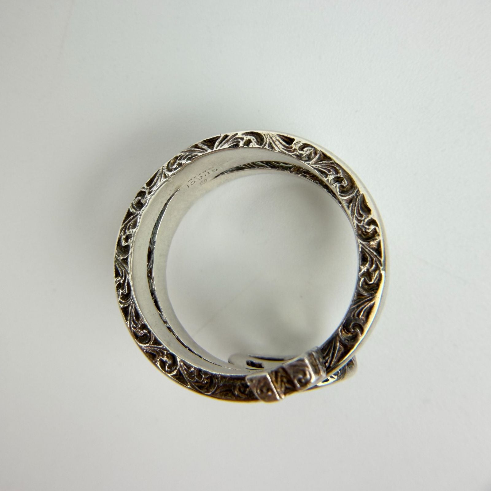 Gucci Interlocking Ring 925 Sterling Silver Vintage — view 9