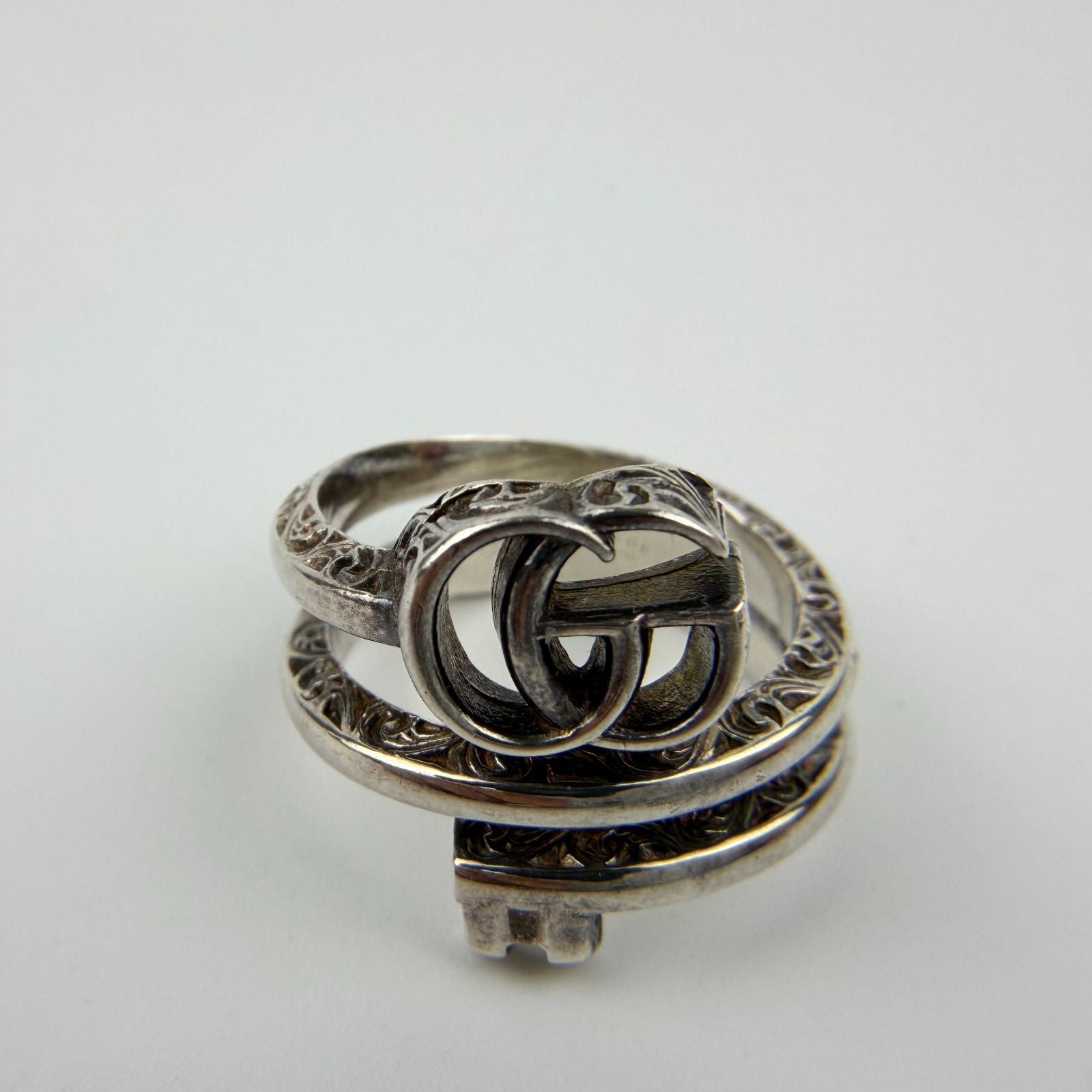 Gucci Interlocking Ring 925 Sterling Silver Vintage — view 3