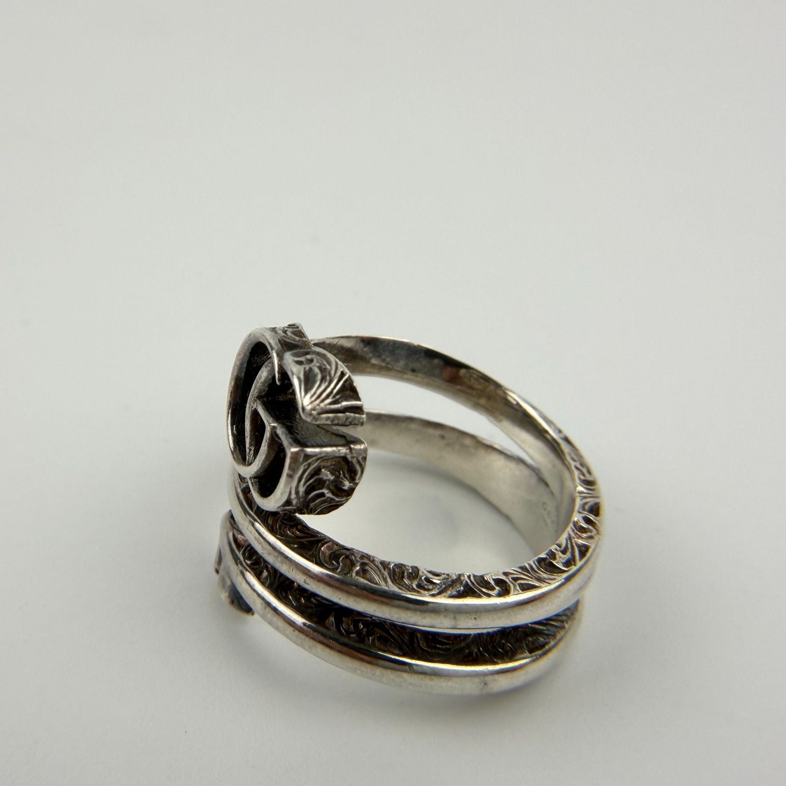 Gucci Interlocking Ring 925 Sterling Silver Vintage — view 4