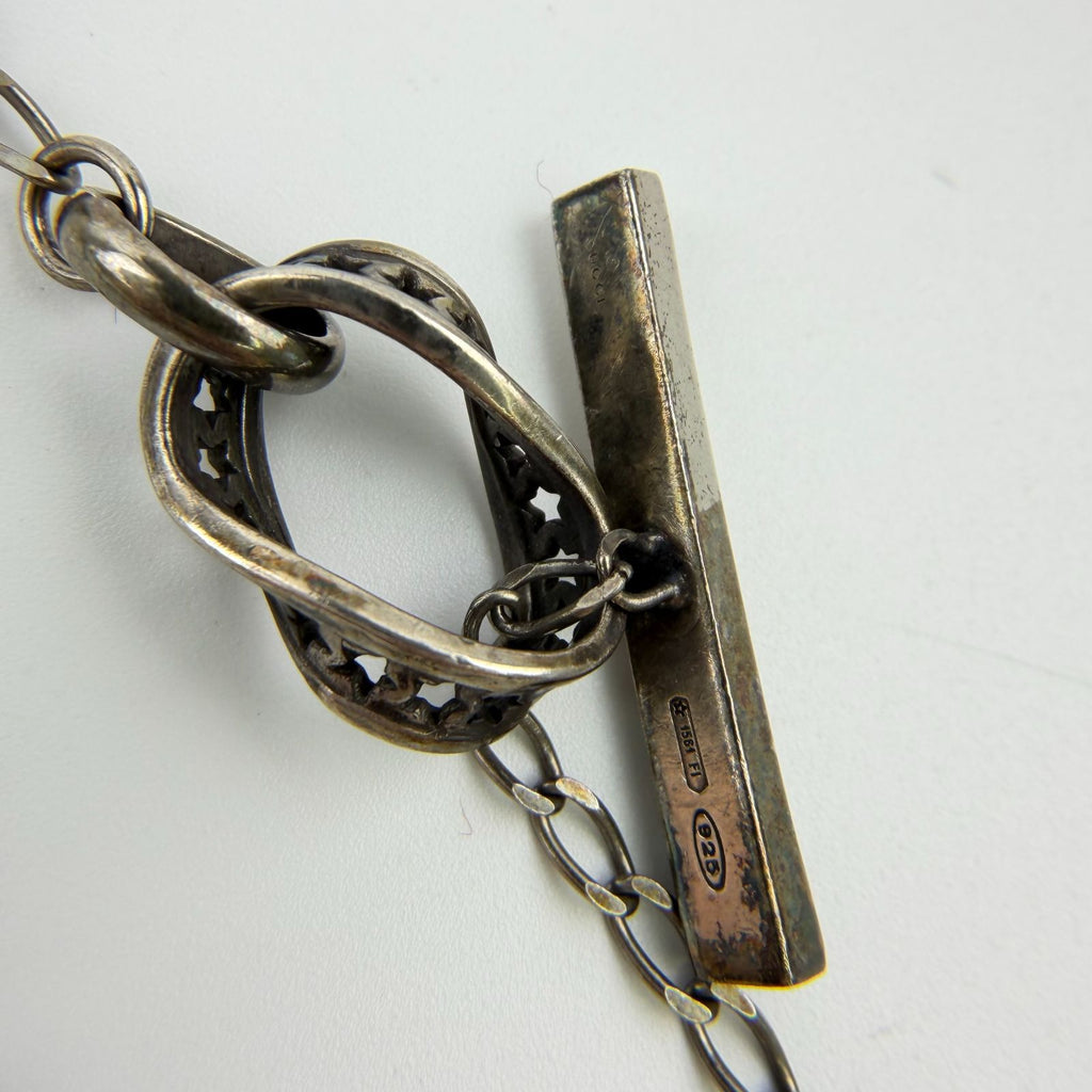 Gucci Heart Charm Necklace 925 Sterling Silver Vintage — view 8