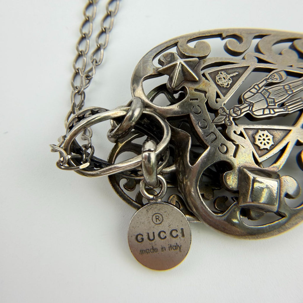 Gucci Heart Charm Necklace 925 Sterling Silver Vintage — view 7